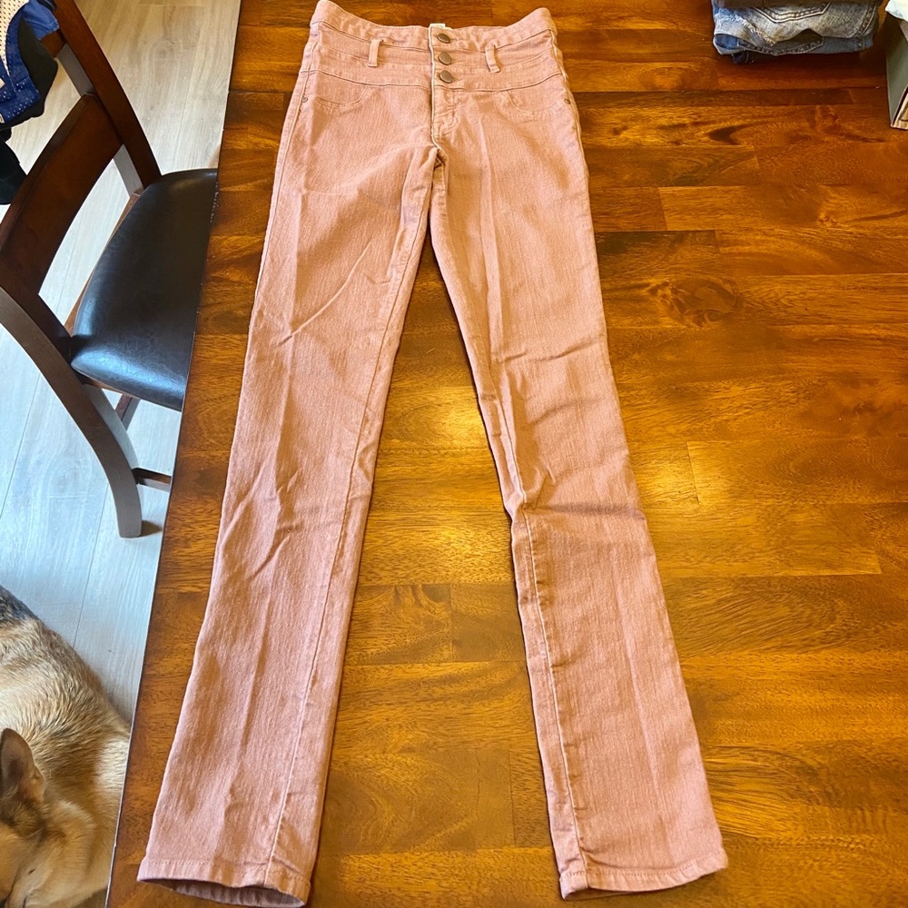 Light Pink High Waisted Skinny Jeans